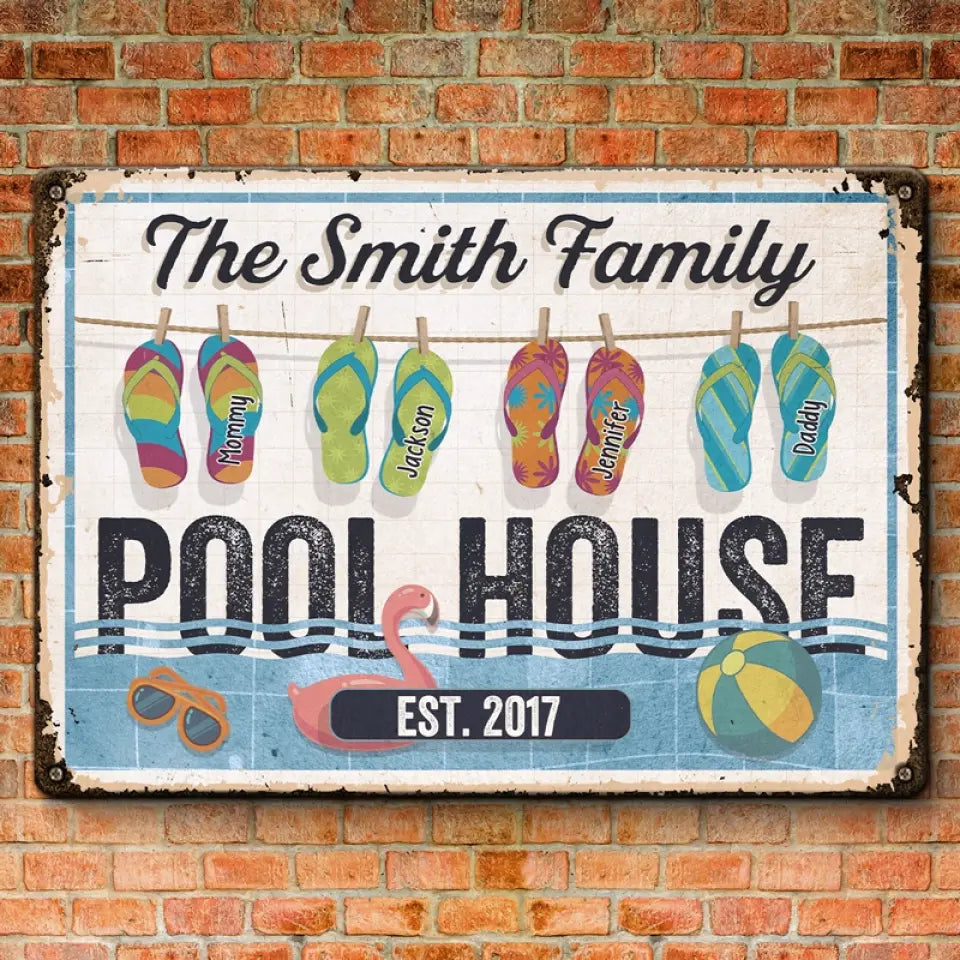 Together Is A Beautiful Place To Be - Family Personalized Custom Home Decor Metal Sign - House Warming Gift For Family Members