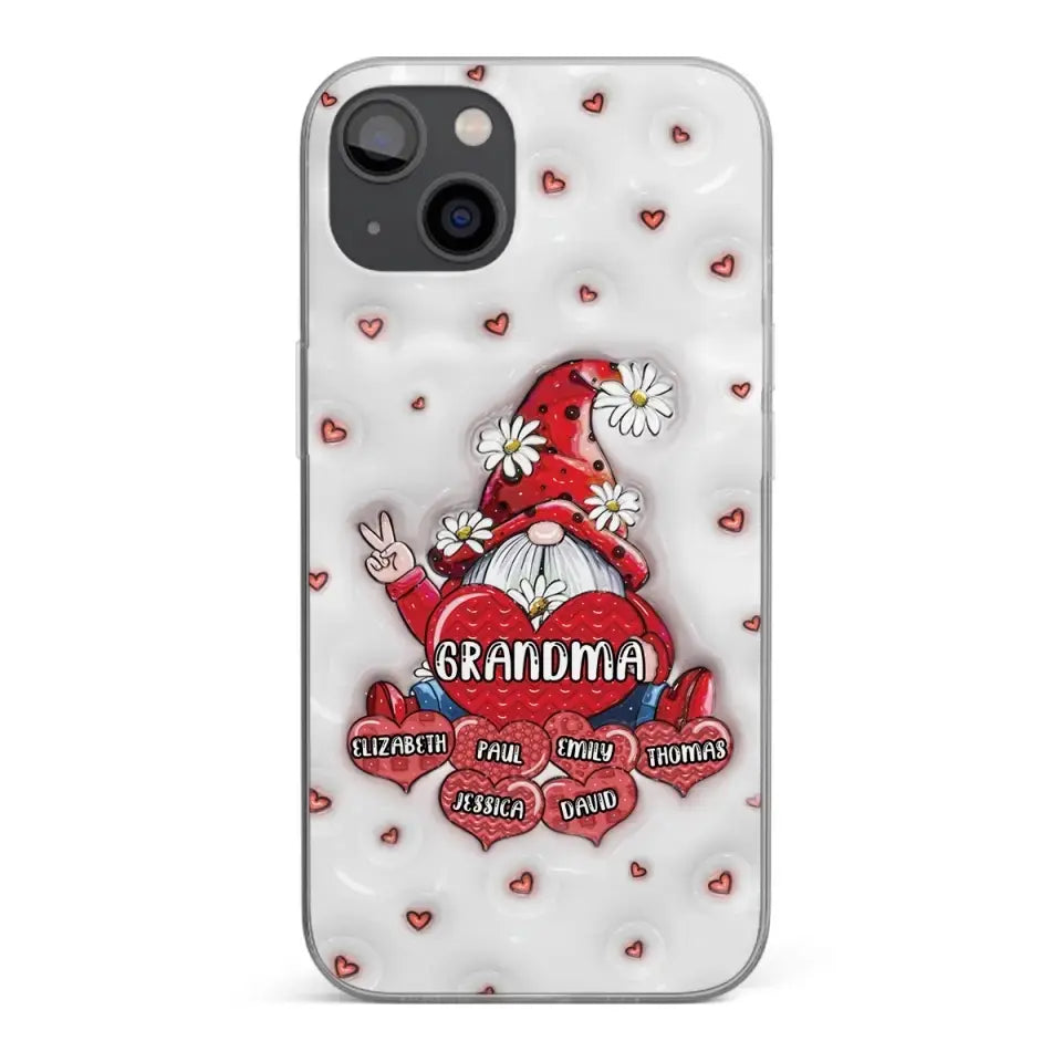 L'amour d'une mère est sans limites - Coque de téléphone transparente personnalisée avec effet gonflé en 3D - Cadeau pour maman et grand-mère