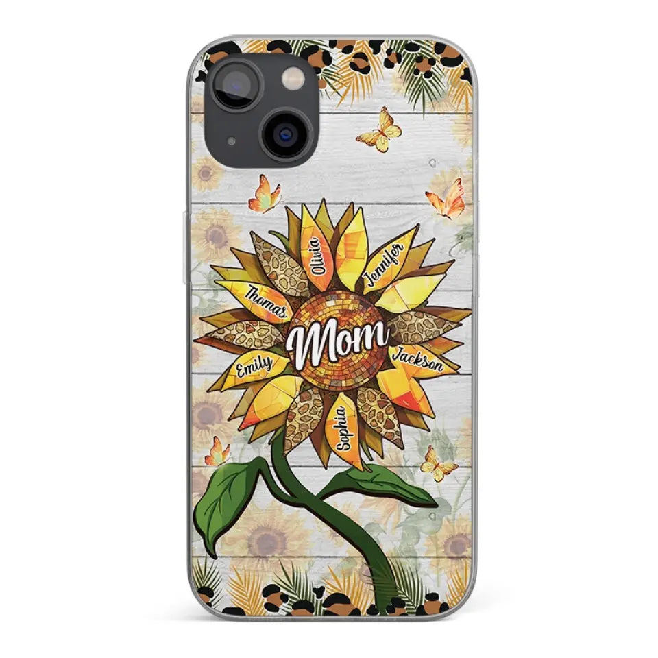À la femme merveilleuse - Coque de téléphone transparente personnalisée pour la famille - Cadeau pour maman, grand-mère