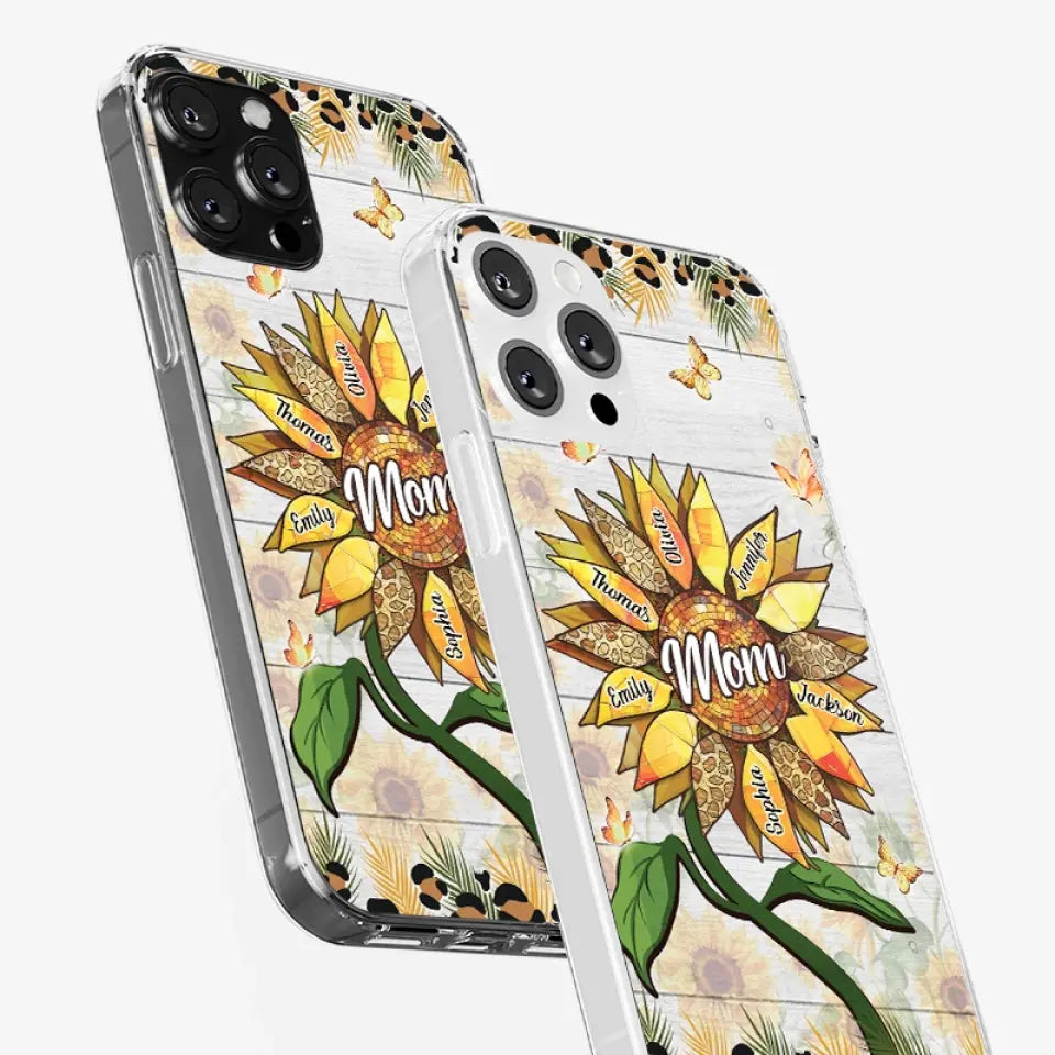 À la femme merveilleuse - Coque de téléphone transparente personnalisée pour la famille - Cadeau pour maman, grand-mère