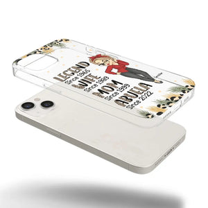Promu arrière-grand-mère - Coque de téléphone transparente personnalisée pour la famille - Cadeau pour maman et grand-mère