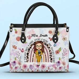L'influence d'un enseignant dépasse la salle de classe - Sac à main en cuir personnalisé pour enseignant - Cadeau pour enseignant