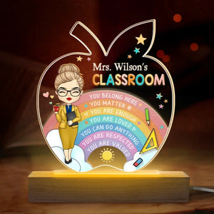 Une pomme pour le professeur - Lampe LED 3D personnalisée pour le professeur - Cadeau pour le professeur