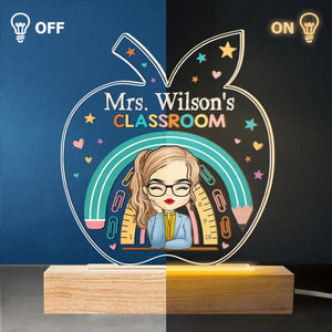 Tu appartiens à cet endroit - Lampe LED 3D personnalisée pour enseignant - Cadeau pour enseignant