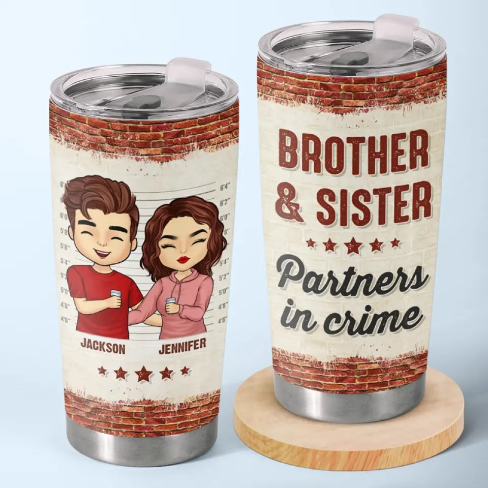 Les frères et sœurs sont les meilleurs amis du monde - Gobelet personnalisé pour la famille - Cadeau pour les membres de la famille, les frères et sœurs