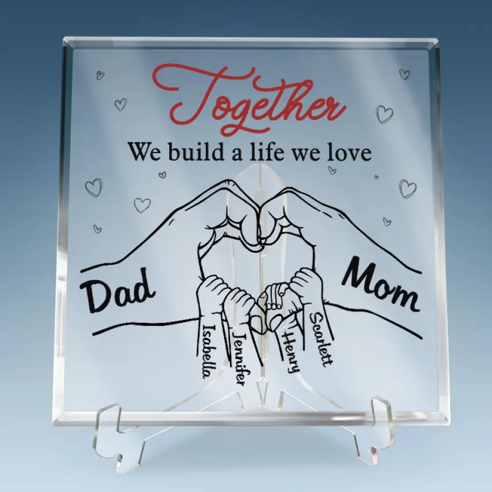 Vous et les roses êtes très semblables - Plaque acrylique carrée personnalisée pour la famille - Cadeau pour les membres de la famille
