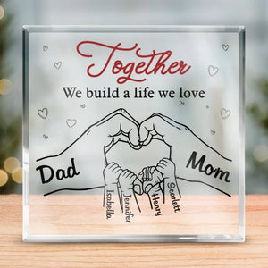 Vous et les roses êtes très semblables - Plaque acrylique carrée personnalisée pour la famille - Cadeau pour les membres de la famille
