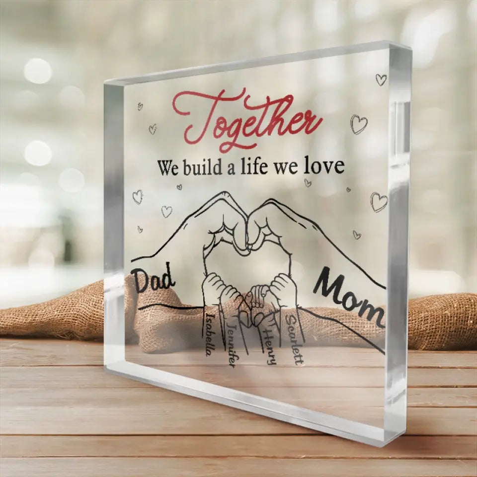 Vous et les roses êtes très semblables - Plaque acrylique carrée personnalisée pour la famille - Cadeau pour les membres de la famille