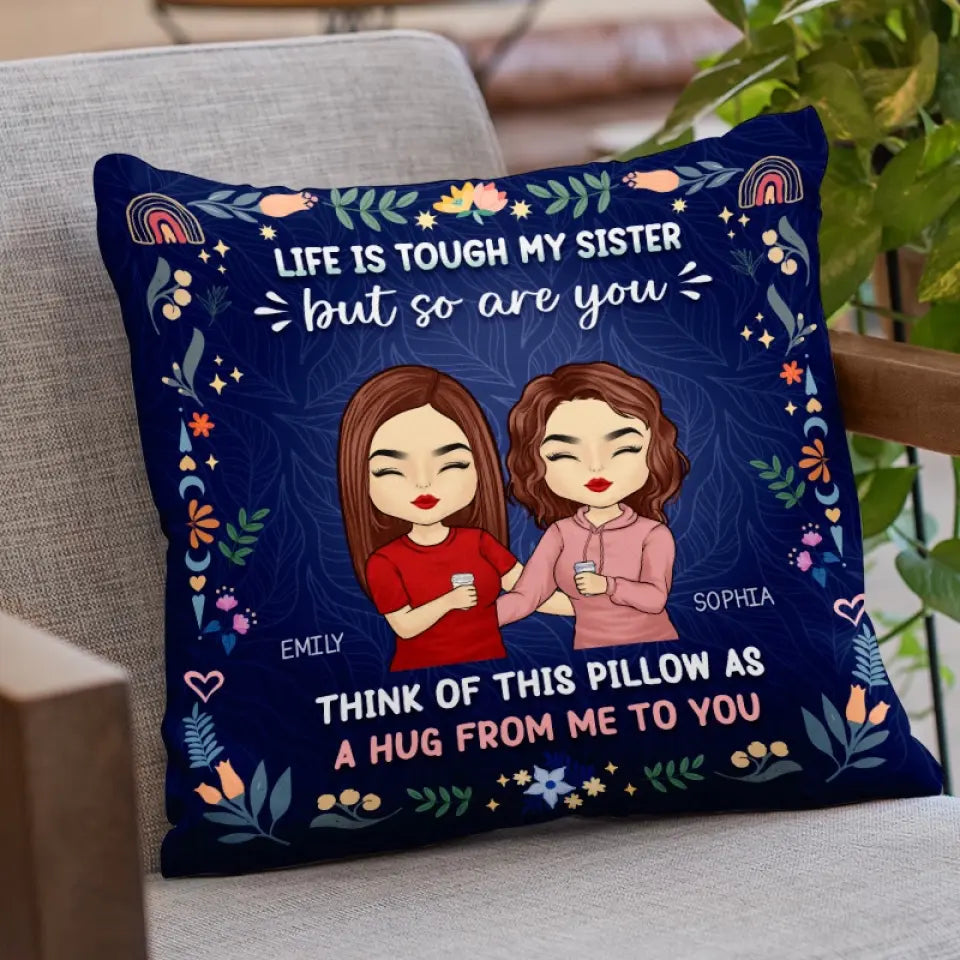Les frères sont nés pour déranger leurs sœurs - Coussin personnalisé pour la famille - Cadeau pour les membres de la famille, les frères et sœurs