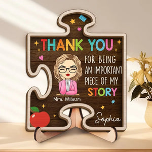 Il faut un grand cœur pour façonner les petits esprits - Plaque en bois personnalisée à 2 couches avec support pour enseignant - Cadeau pour enseignant