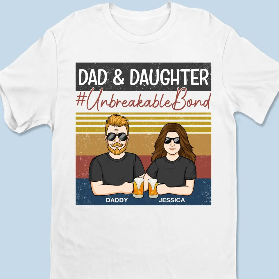 Nous créons un lien indestructible - T-shirt, sweat à capuche et sweat-shirt unisexe personnalisé pour la famille - Cadeau pour papa