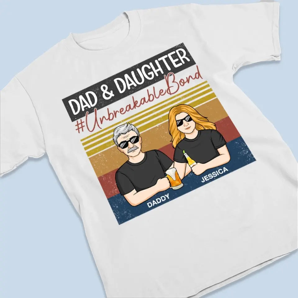 Nous créons un lien indestructible - T-shirt, sweat à capuche et sweat-shirt unisexe personnalisé pour la famille - Cadeau pour papa