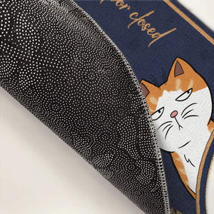 Réveillez-moi quand le repas est prêt ! Tapis décoratif personnalisé pour chat ! Cadeau de pendaison de crémaillère pour les amoureux des animaux.