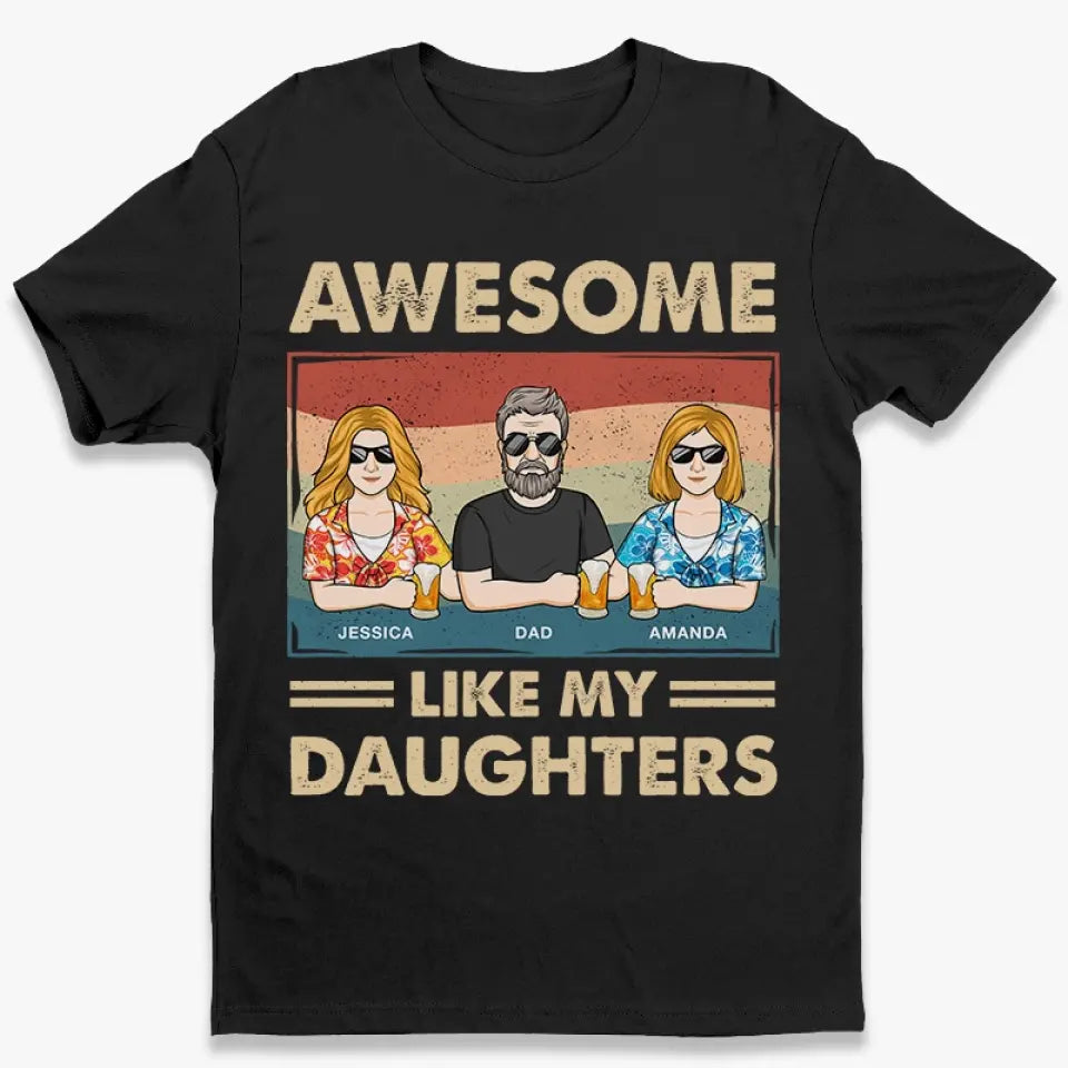 Une fille est un cadeau d'amour - T-shirt, sweat à capuche et sweat-shirt unisexe personnalisé pour la famille - Cadeau pour papa