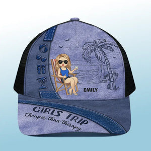 Life's A Beach - Casquette de baseball personnalisée avec dos en maille, casquette de camionneur de baseball - Cadeau de vacances d'été pour meilleures amies, meilleures amies, sœurs