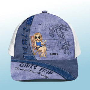 Life's A Beach - Casquette de baseball personnalisée avec dos en maille, casquette de camionneur de baseball - Cadeau de vacances d'été pour meilleures amies, meilleures amies, sœurs