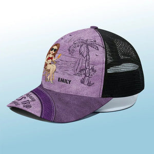 Life's A Beach - Casquette de baseball personnalisée avec dos en maille, casquette de camionneur de baseball - Cadeau de vacances d'été pour meilleures amies, meilleures amies, sœurs