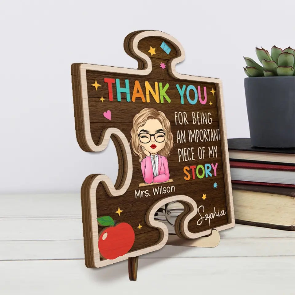 Il faut un grand cœur pour façonner les petits esprits - Plaque en bois personnalisée à 2 couches avec support pour enseignant - Cadeau pour enseignant