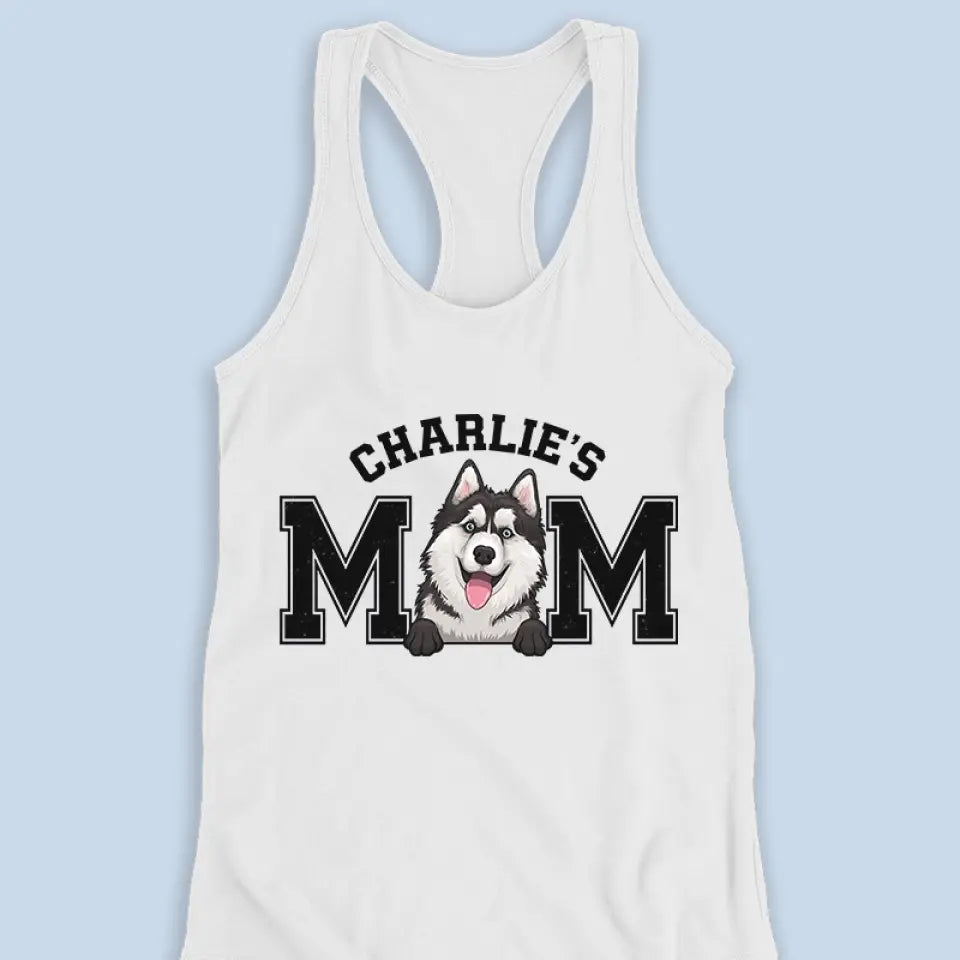 Meilleure maman du monde - Débardeur dos nageur personnalisé pour chien et chat - Cadeau pour propriétaires et amoureux des animaux