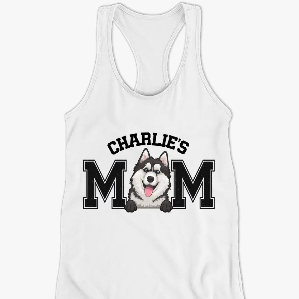 Meilleure maman du monde - Débardeur dos nageur personnalisé pour chien et chat - Cadeau pour propriétaires et amoureux des animaux