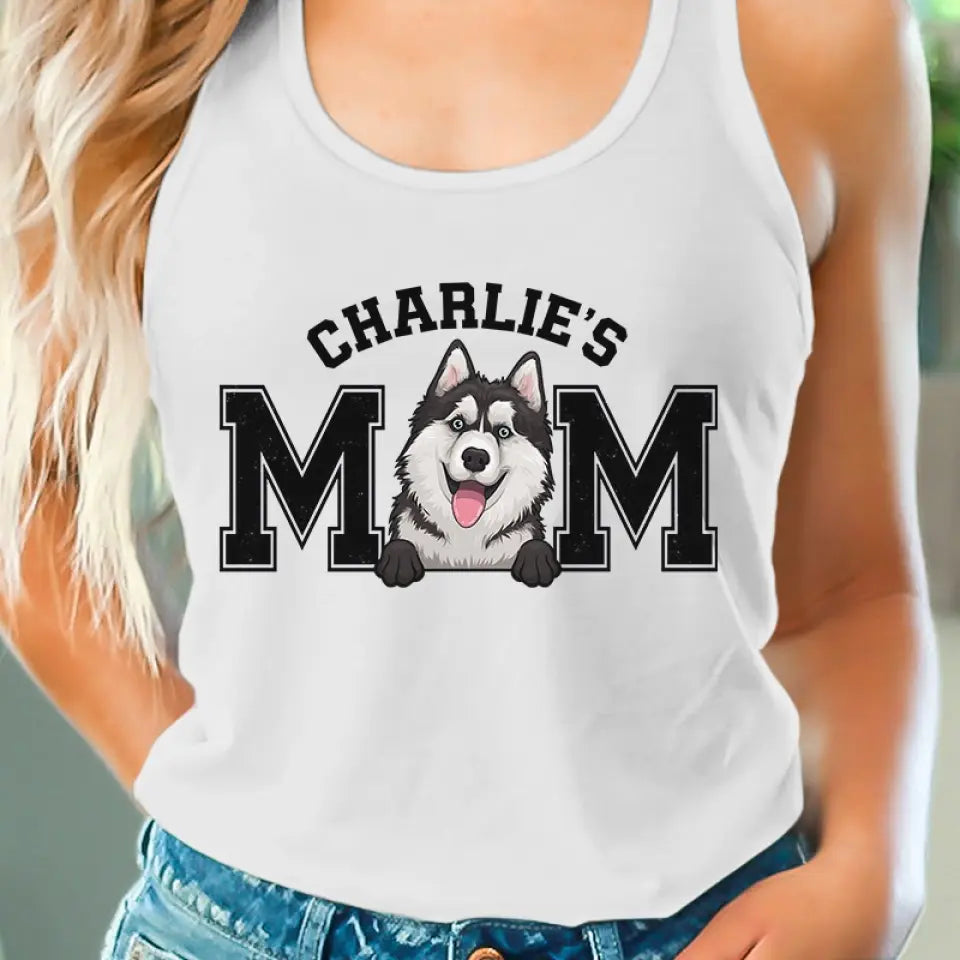 Meilleure maman du monde - Débardeur dos nageur personnalisé pour chien et chat - Cadeau pour propriétaires et amoureux des animaux