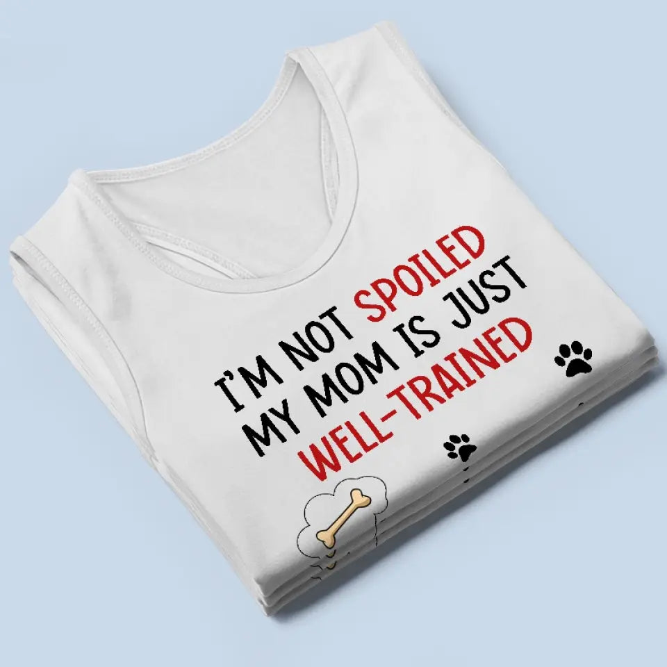 Ma mère est bien dressée ! Débardeur dos nageur personnalisé pour chien ! Cadeau pour les propriétaires et les amoureux des animaux.