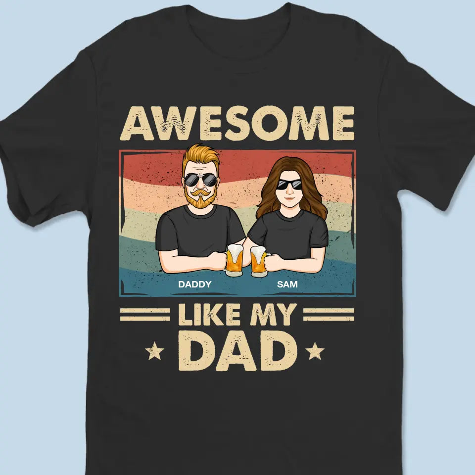Une fille est un cadeau d'amour - T-shirt, sweat à capuche et sweat-shirt unisexe personnalisé pour la famille - Cadeau pour papa