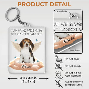 Porte-clés personnalisé en acrylique avec photo « Je te garderai dans mon cœur pour toujours » - Cadeau de condoléances pour les propriétaires d'animaux et les amoureux des animaux