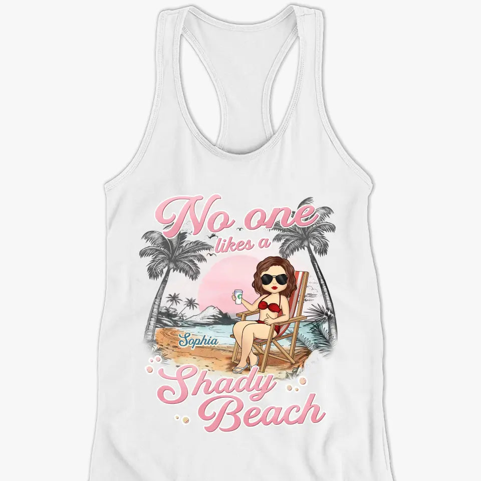 Personne n'aime les plages ombragées - Débardeur dos nageur personnalisé pour meilleure amie - Cadeau pour meilleures amies, meilleures amies, sœurs