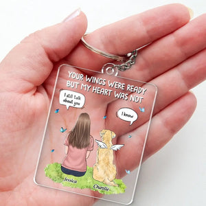 Une fois à mes côtés, pour toujours dans mon cœur - Porte-clés personnalisé en acrylique - Cadeau de condoléances pour les propriétaires d'animaux et les amoureux des animaux