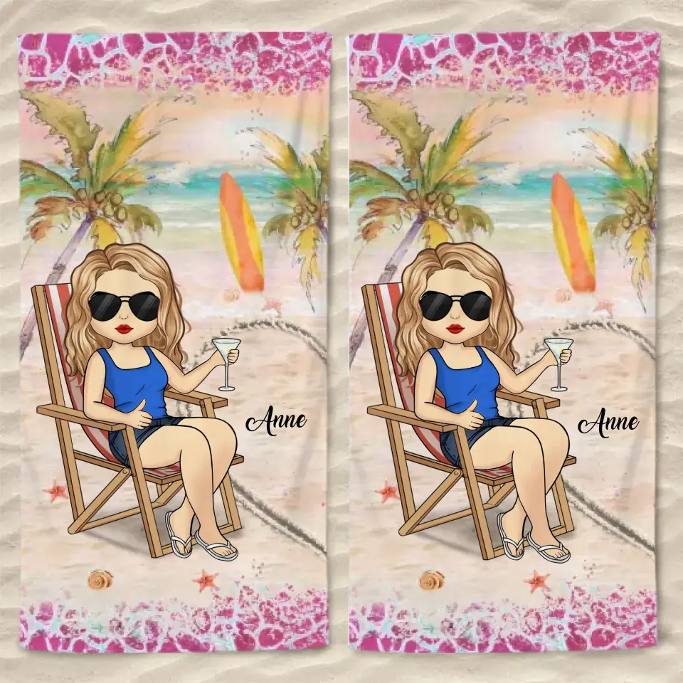 Tiens-moi la main et j'irai n'importe où avec toi - Serviette de plage personnalisée pour couple - Cadeau de vacances d'été pour mari et femme, anniversaire