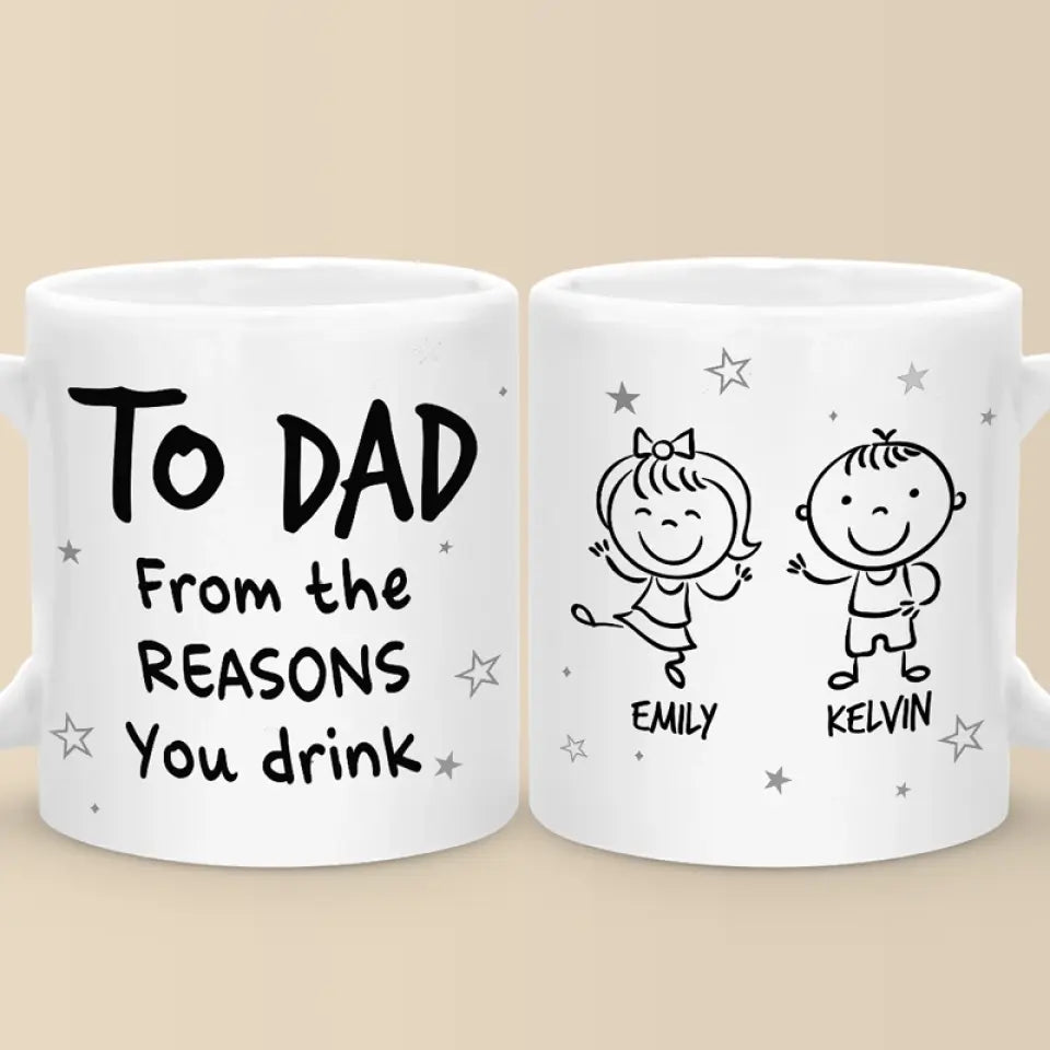La famille est notre boussole - Mug personnalisé pour la famille - Cadeau pour les membres de la famille