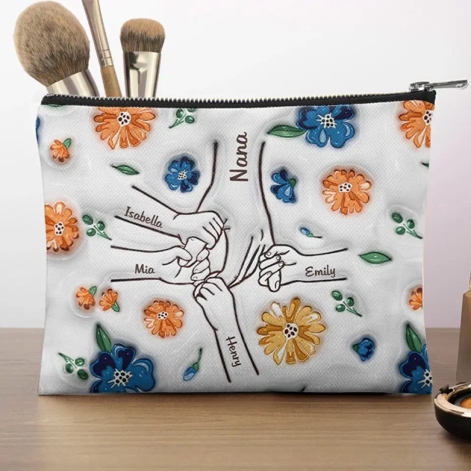 Nous t'aimons plus que tu ne le sauras jamais - Trousse de maquillage personnalisée pour la famille - Cadeau pour maman, grand-mère