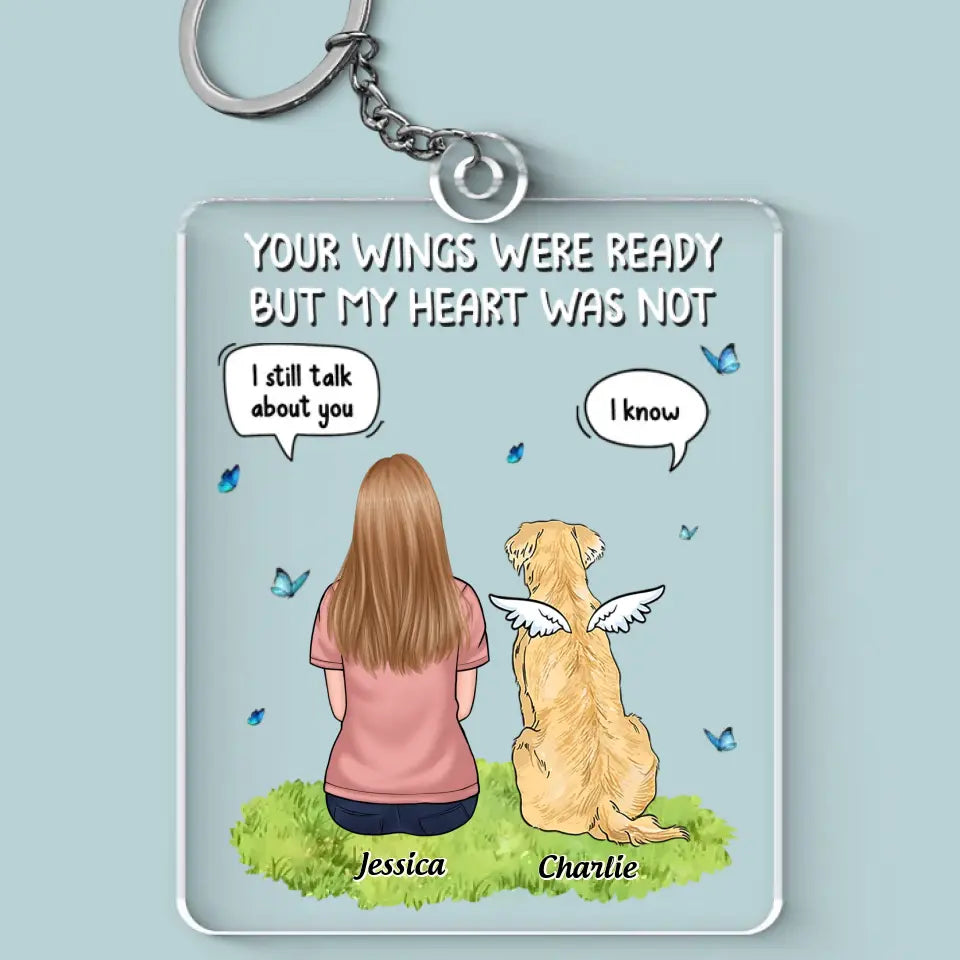 Une fois à mes côtés, pour toujours dans mon cœur - Porte-clés personnalisé en acrylique - Cadeau de condoléances pour les propriétaires d'animaux et les amoureux des animaux