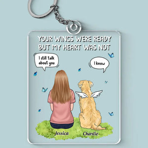 Une fois à mes côtés, pour toujours dans mon cœur - Porte-clés personnalisé en acrylique - Cadeau de condoléances pour les propriétaires d'animaux et les amoureux des animaux