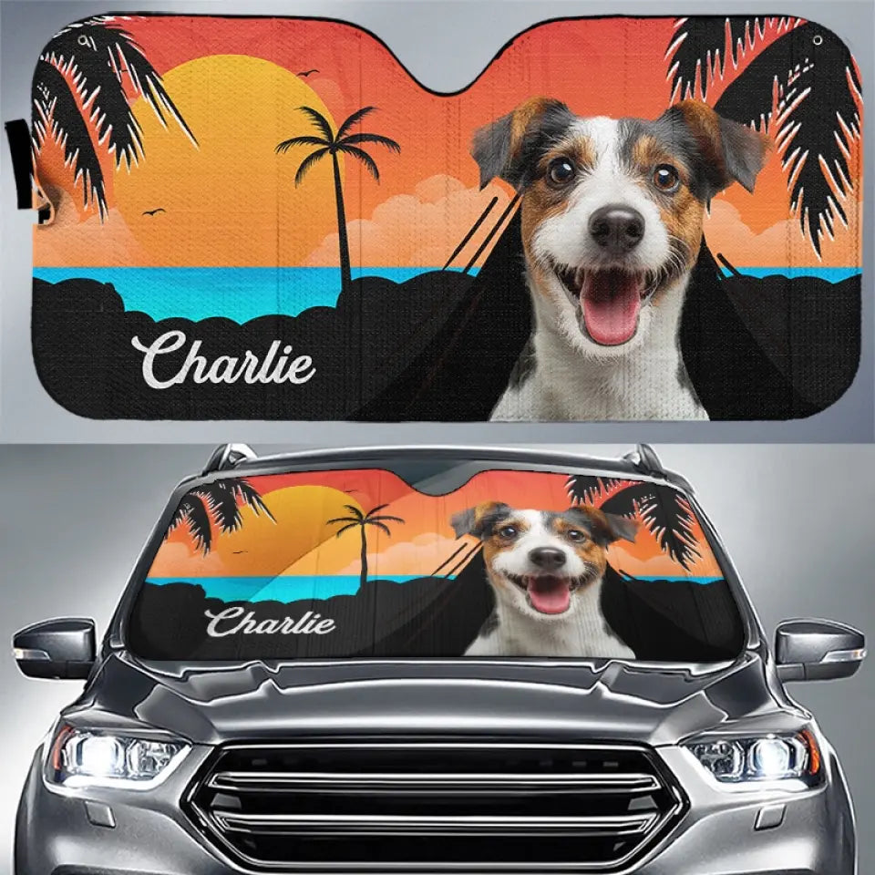 L'été peut être rude - Pare-soleil personnalisé pour pare-brise de voiture, protection de vitre de voiture - Cadeau de vacances d'été pour propriétaires et amoureux des animaux