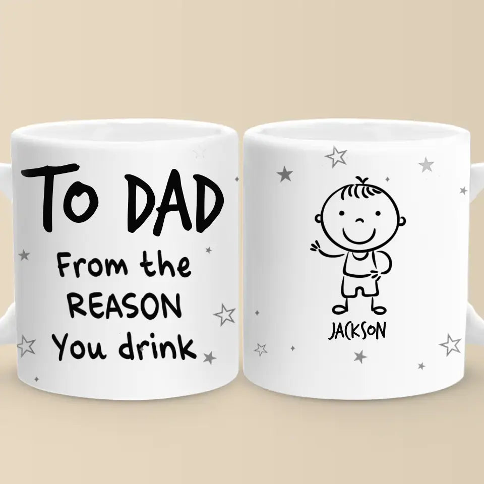 La famille est notre boussole - Mug personnalisé pour la famille - Cadeau pour les membres de la famille
