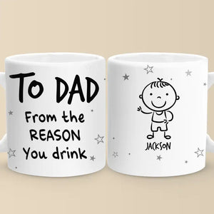 La famille est notre boussole - Mug personnalisé pour la famille - Cadeau pour les membres de la famille