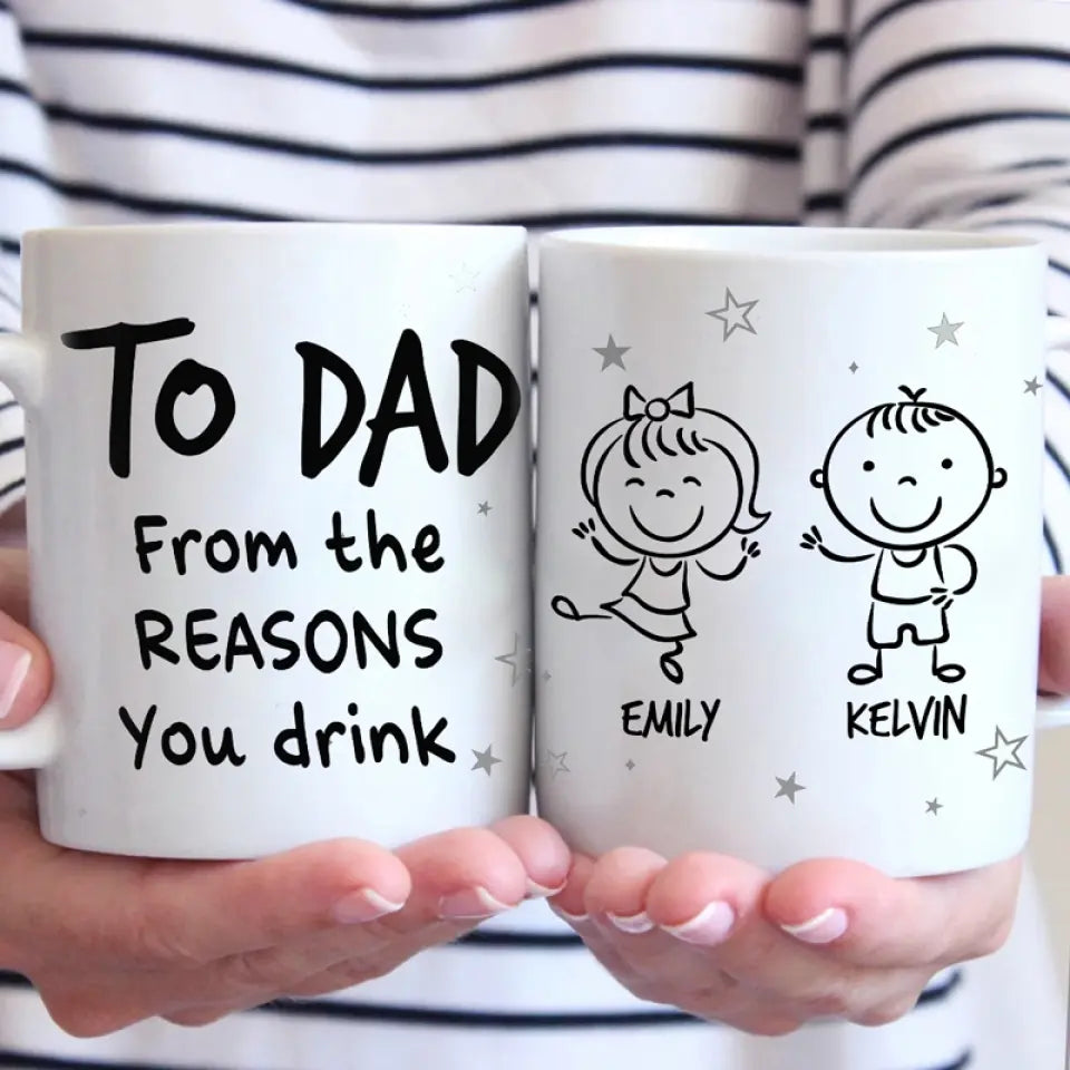 La famille est notre boussole - Mug personnalisé pour la famille - Cadeau pour les membres de la famille
