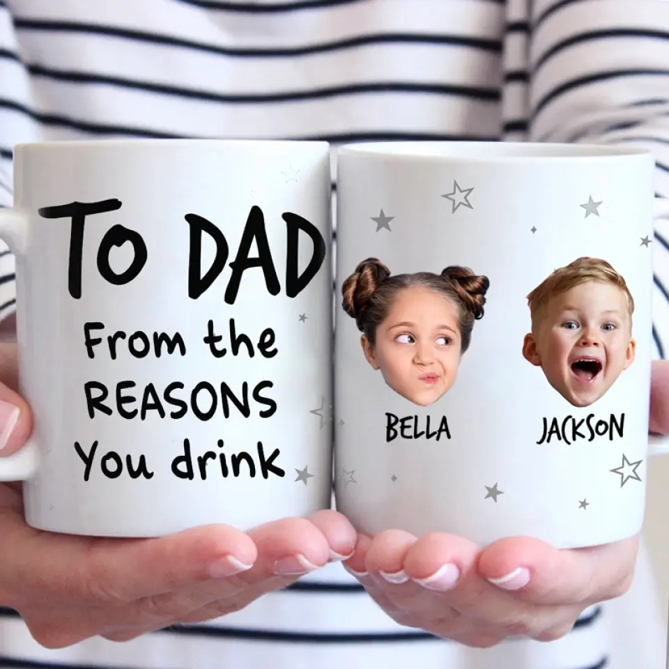 Photo personnalisée : La famille est l'un des chefs-d'œuvre de la nature - Mug personnalisé pour la famille - Cadeau pour les membres de la famille