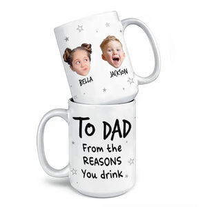 Photo personnalisée : La famille est l'un des chefs-d'œuvre de la nature - Mug personnalisé pour la famille - Cadeau pour les membres de la famille