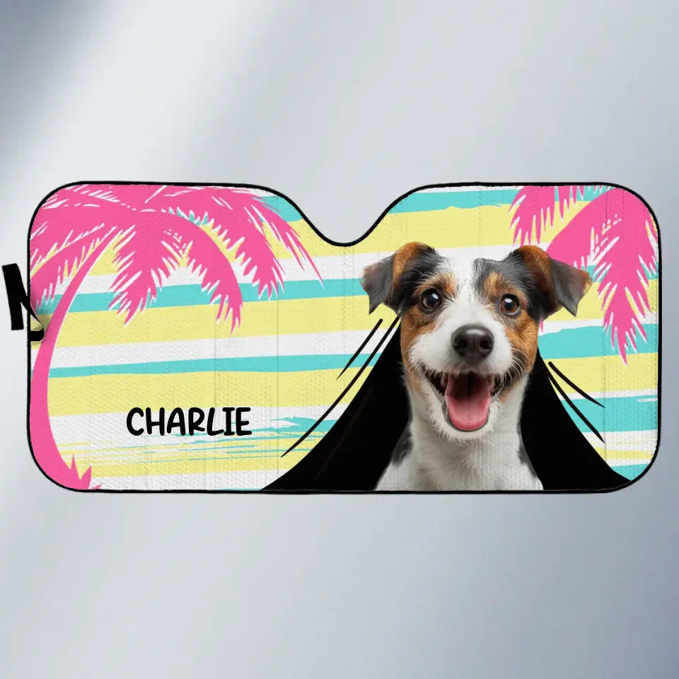 Les animaux de compagnie comprennent le langage de l'amour - Pare-soleil personnalisé pour pare-brise de voiture, protection de vitre de voiture - Cadeau de vacances d'été pour propriétaires et amoureux des animaux