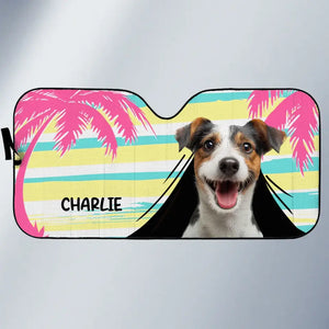 Les animaux de compagnie comprennent le langage de l'amour - Pare-soleil personnalisé pour pare-brise de voiture, protection de vitre de voiture - Cadeau de vacances d'été pour propriétaires et amoureux des animaux