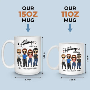 Tasse personnalisée « Frères et sœurs pour toujours » – Cadeau pour les membres de la famille, les frères et sœurs