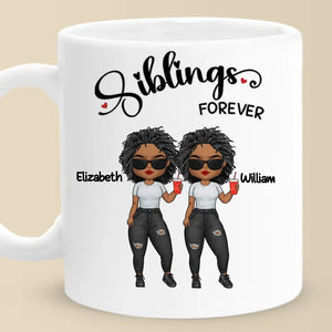 Tasse personnalisée « Frères et sœurs pour toujours » – Cadeau pour les membres de la famille, les frères et sœurs