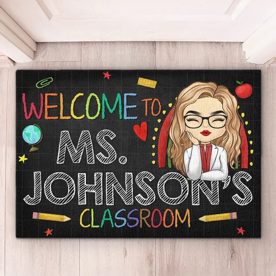 L'art d'enseigner est l'art d'aider à la découverte - Tapis décoratif personnalisé pour enseignant - Cadeau de pendaison de crémaillère pour enseignant