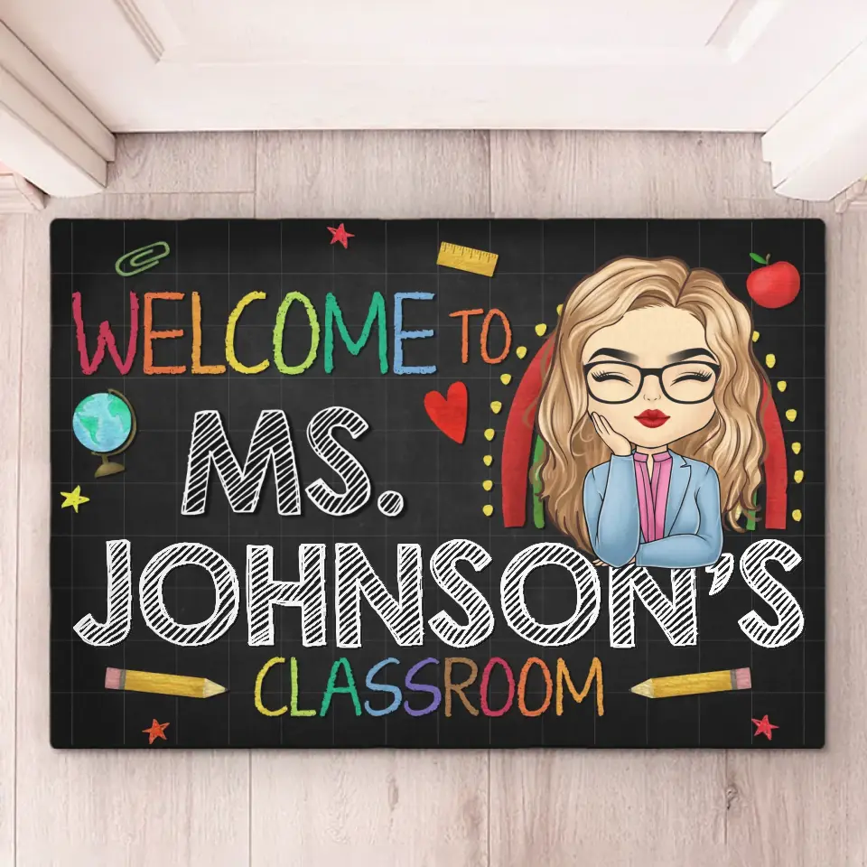 L'art d'enseigner est l'art d'aider à la découverte - Tapis décoratif personnalisé pour enseignant - Cadeau de pendaison de crémaillère pour enseignant