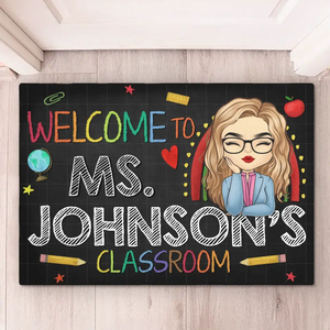 L'art d'enseigner est l'art d'aider à la découverte - Tapis décoratif personnalisé pour enseignant - Cadeau de pendaison de crémaillère pour enseignant