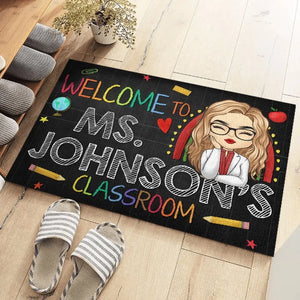 L'art d'enseigner est l'art d'aider à la découverte - Tapis décoratif personnalisé pour enseignant - Cadeau de pendaison de crémaillère pour enseignant