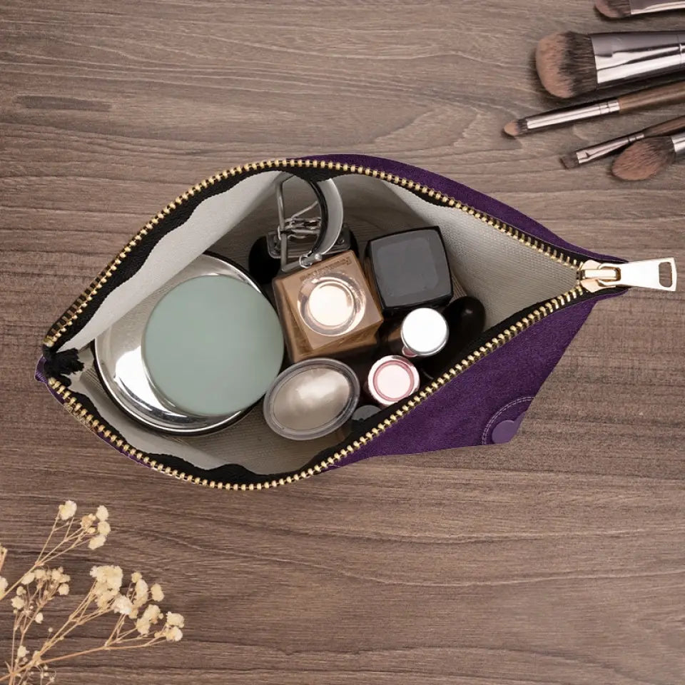 Un jardin d'amour pousse dans le cœur d'une grand-mère - Trousse de maquillage personnalisée pour la famille - Cadeau pour maman et grand-mère